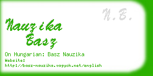 nauzika basz business card